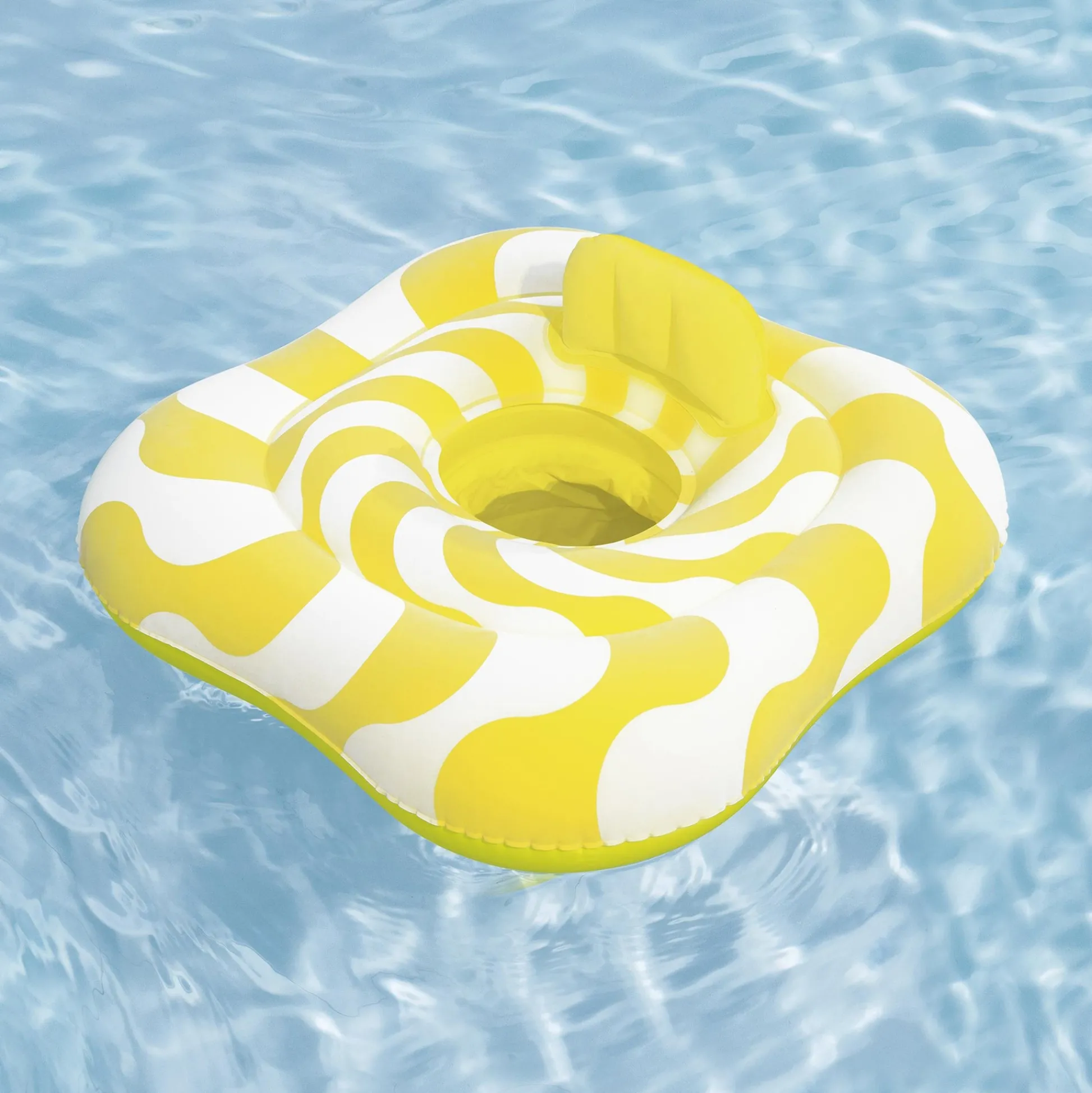 Flat River Group Swim Safe Comfort Plush Baby Float – 31" Yellow Inflatable with Diaper-Style Seat* Swimming Pools & Water Toys