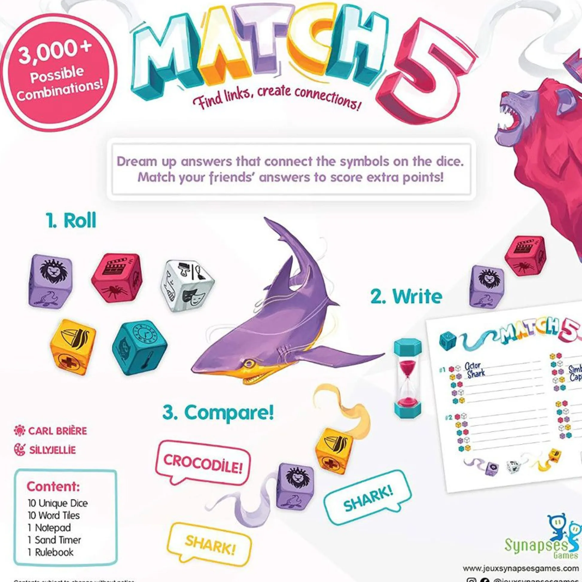 Flat River Group Synapses Games Match 5 Creative Word Linking Board Game* Board Games|Role-Playing Games
