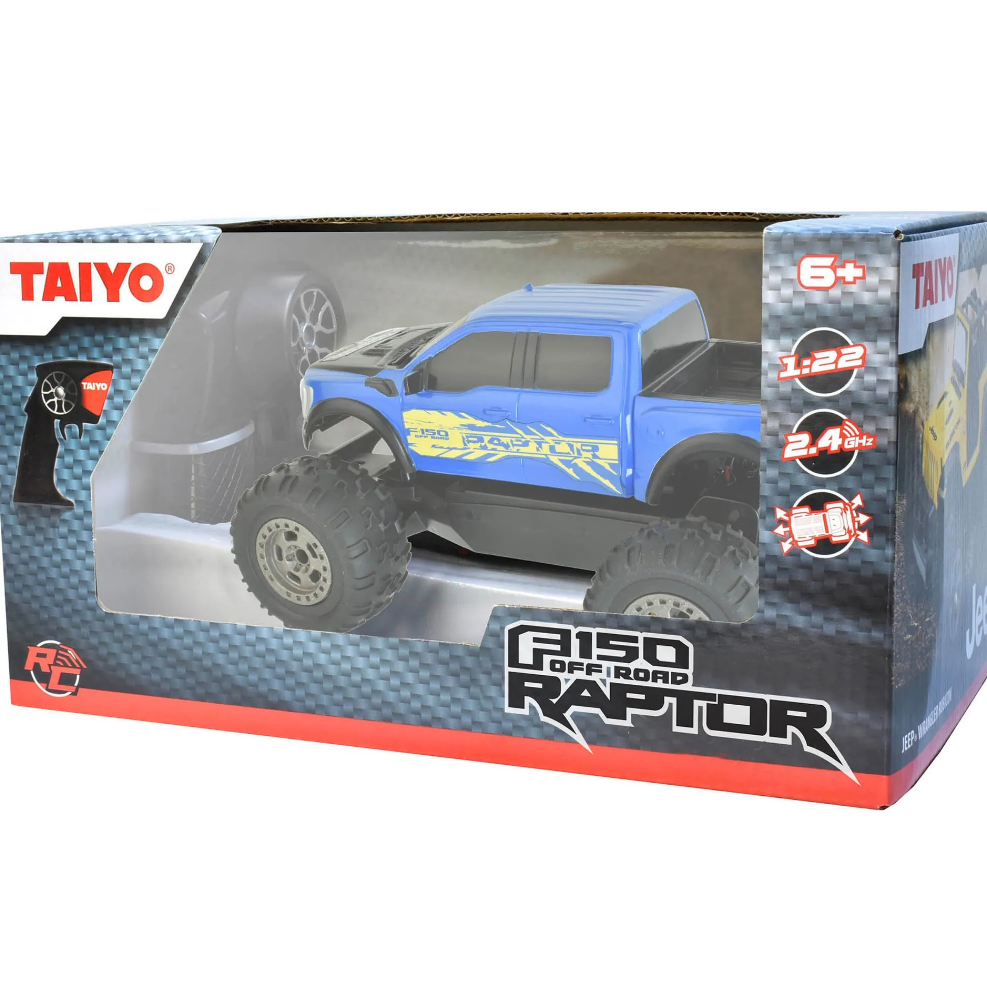 Flat River Group Taiyo Ford Raptor RC Truck - Blue & Yellow - 1:22 Scale* Rc Cars & Flight