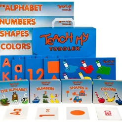 Flat River Group Teach My Toddler Learning Kit - Screen-Free Educational Playset for Alphabet, Numbers, Shapes, Colors* Preschool Education Toys & Activities