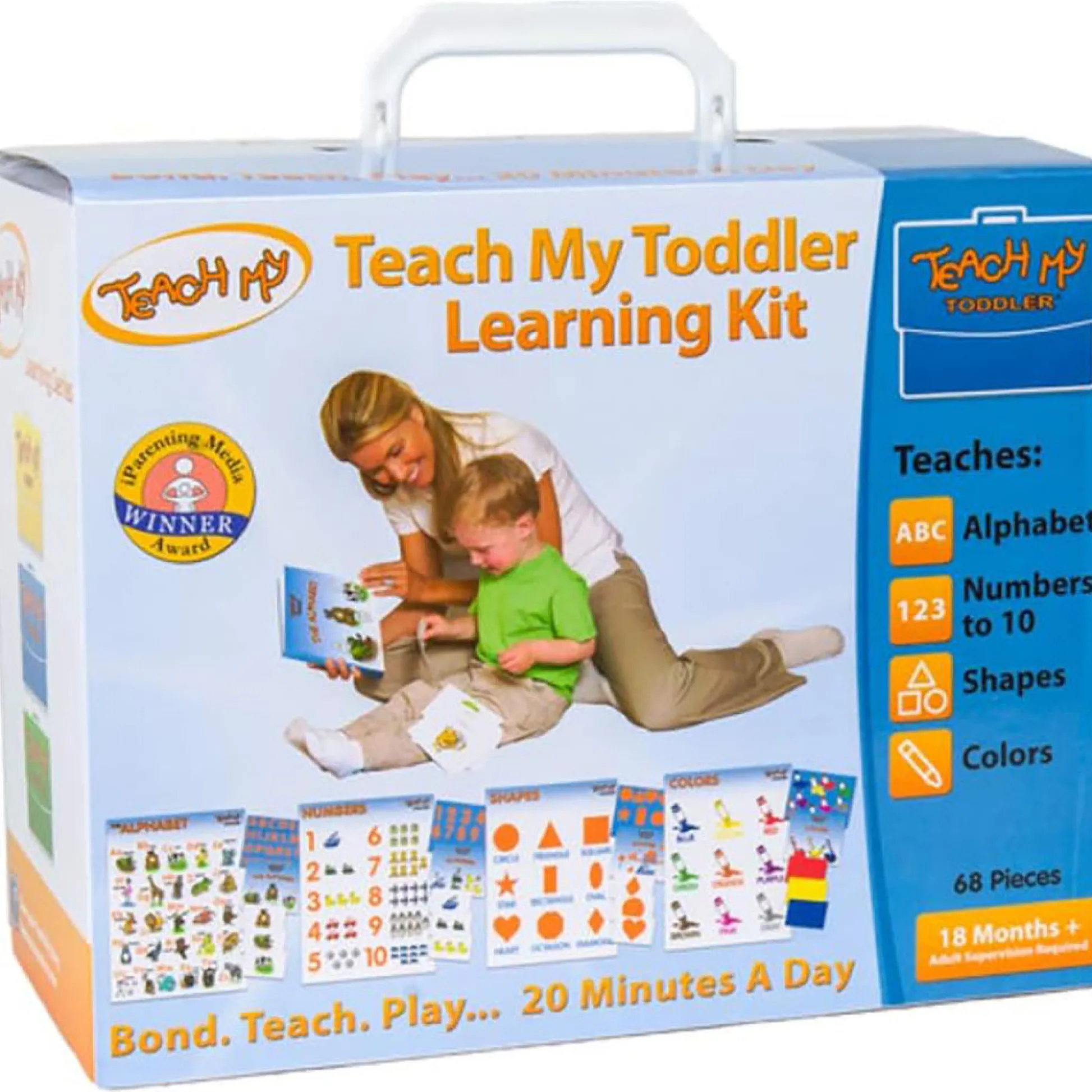 Flat River Group Teach My Toddler Learning Kit - Screen-Free Educational Playset for Alphabet, Numbers, Shapes, Colors* Preschool Education Toys & Activities