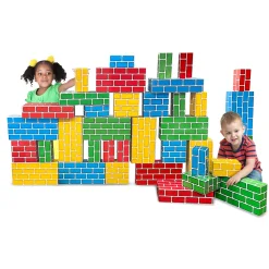 Educators Resource Teacher Created Resources Vibrant Easy-Stack Cardboard Blocks - 40 Piece Set* Wood & Jumbo Blocks