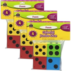 Educators Resource Teacher Created Resources Jumbo Foam Dice - Colorful Educational Set* Dice, Roll & Write Games
