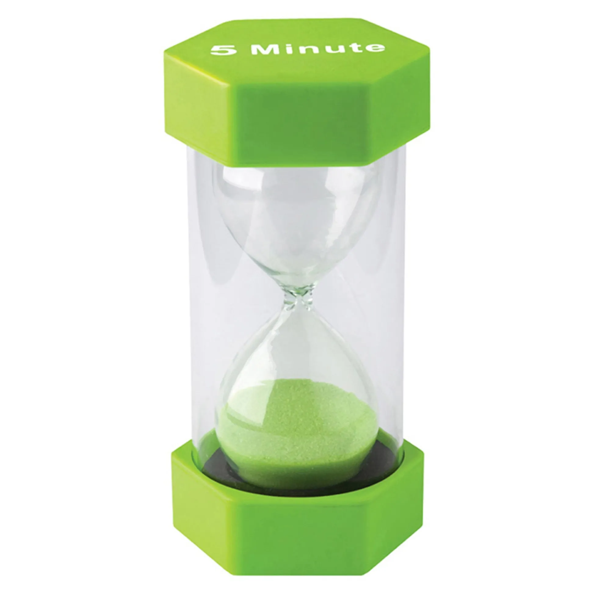 Educators Resource Teacher Created Resources 5-Minute Sand Timer - Large, Lime Green Sand, Pack of 2* Math Toys|Math, Counting & Time