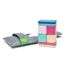 Educators Resource Tegu Magnetic Wooden Blocks, 8-Piece Pocket Pouch - Blossom* Magnetic Tiles & Building Sets