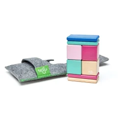 Educators Resource Tegu Magnetic Wooden Blocks, 8-Piece Pocket Pouch - Blossom* Magnetic Tiles & Building Sets