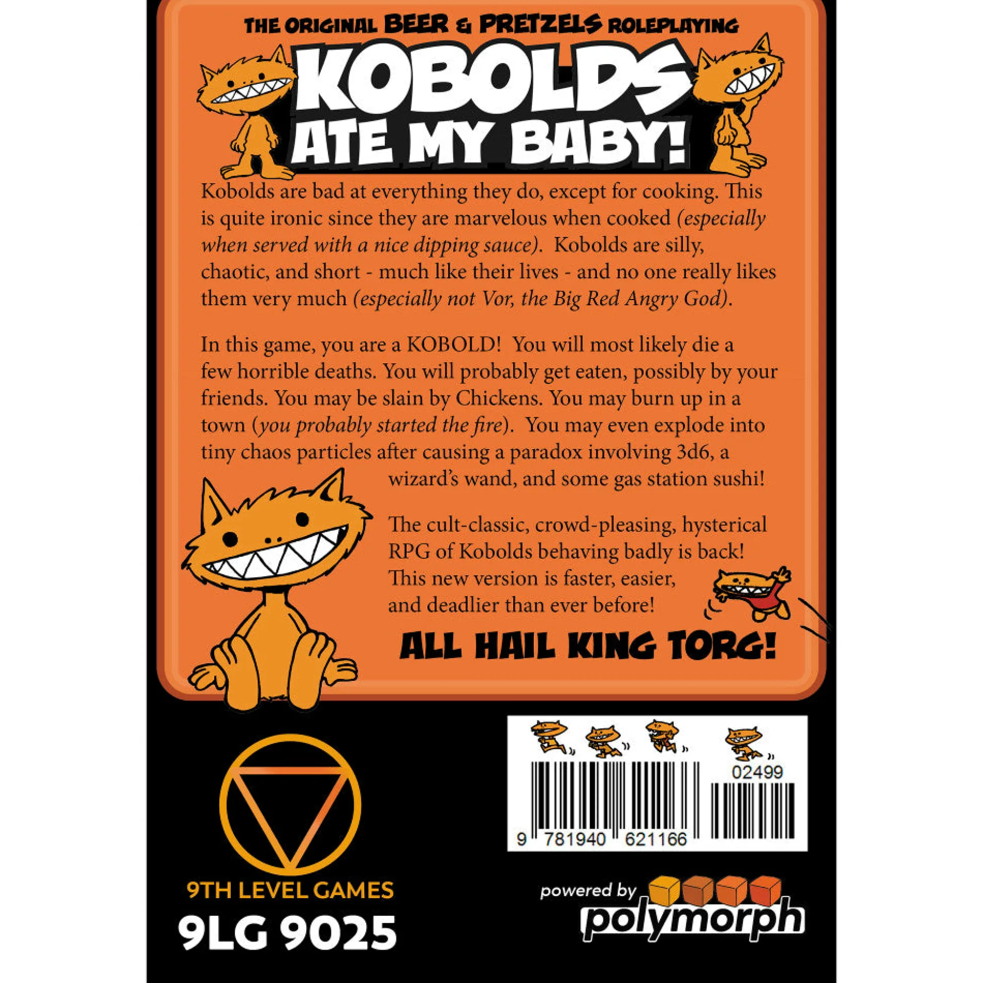 Flat River Group 9th Level Games Kobolds Ate My Baby 25th Anniversary Edition - The Orange Book*Kids Kids Books