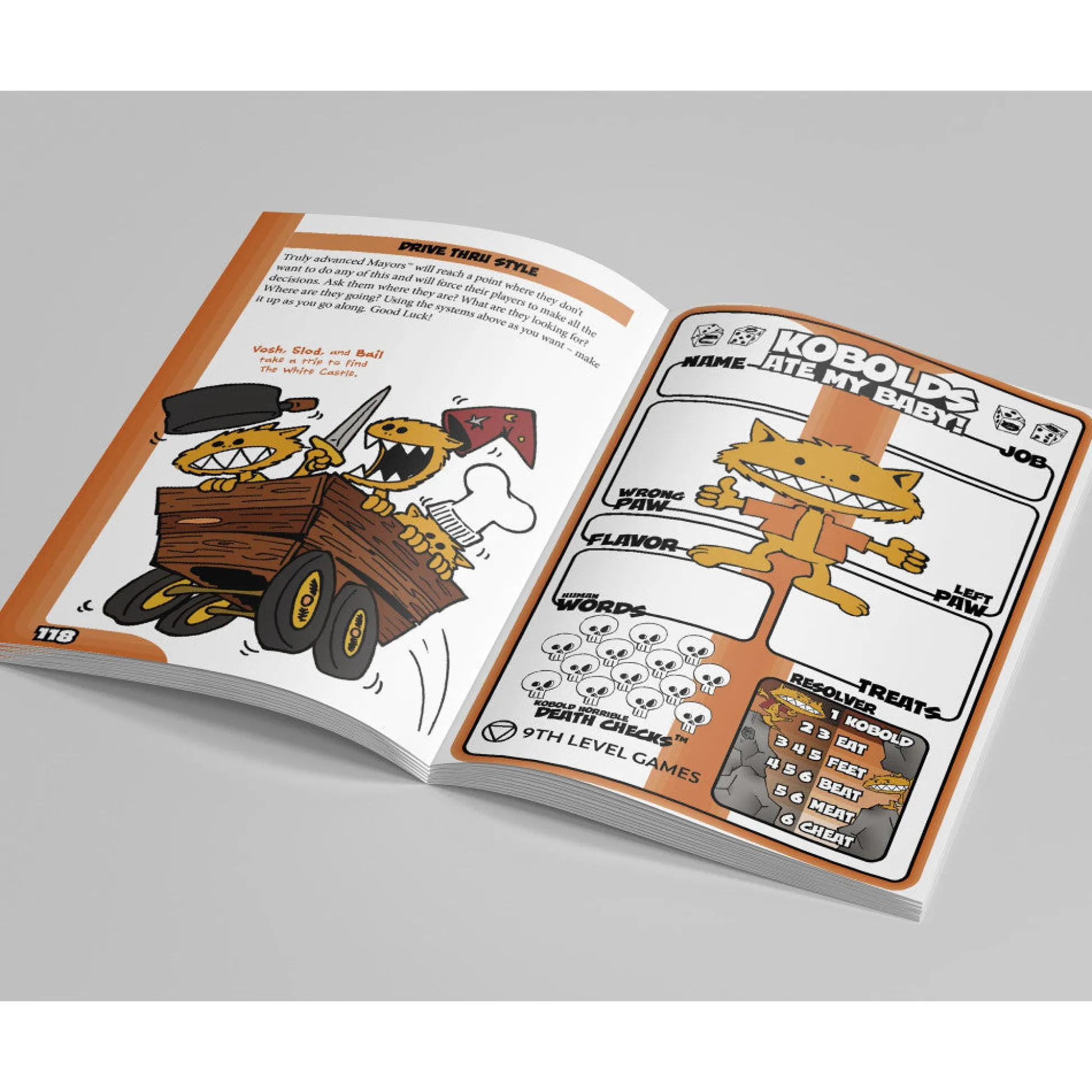 Flat River Group 9th Level Games Kobolds Ate My Baby 25th Anniversary Edition - The Orange Book*Kids Kids Books
