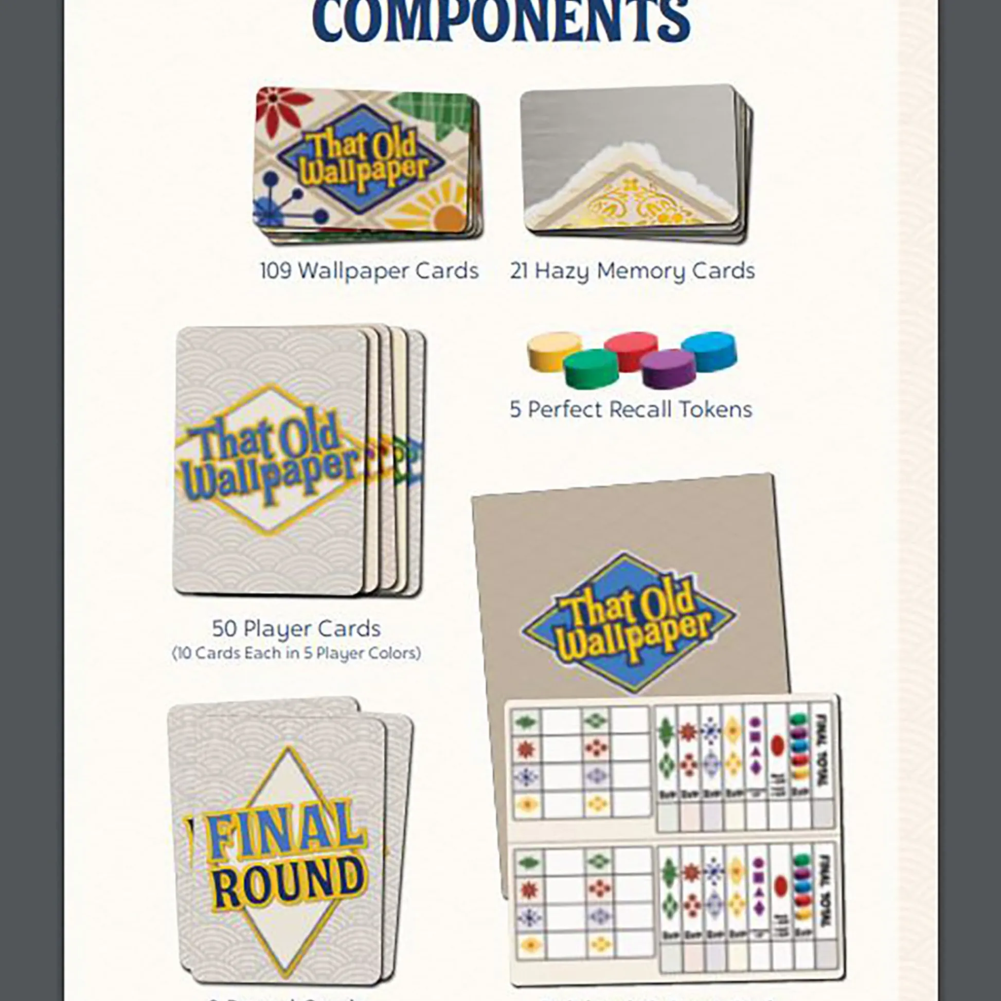 Flat River Group That Old Wallpaper Nostalgic Memory Card Game* Card Games