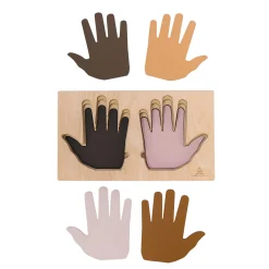 Educators Resource The Freckled Frog Diversity Hand in Hand Wooden Puzzle - 7 pc* Puzzles|Social & Emotional Skills