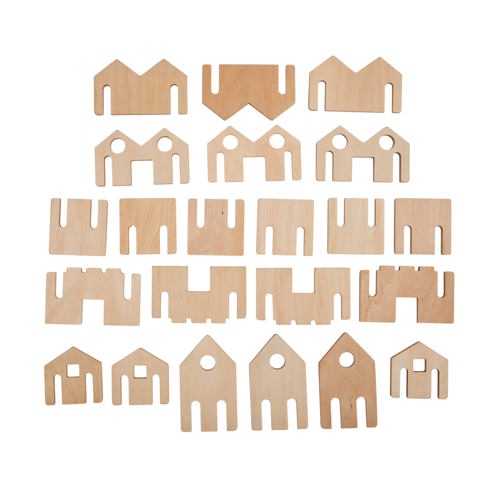 Educators Resource The Freckled Frog Little Happy Architect Wooden Blocks - 22 Piece Set for Toddlers 18m+* Wood & Jumbo Blocks