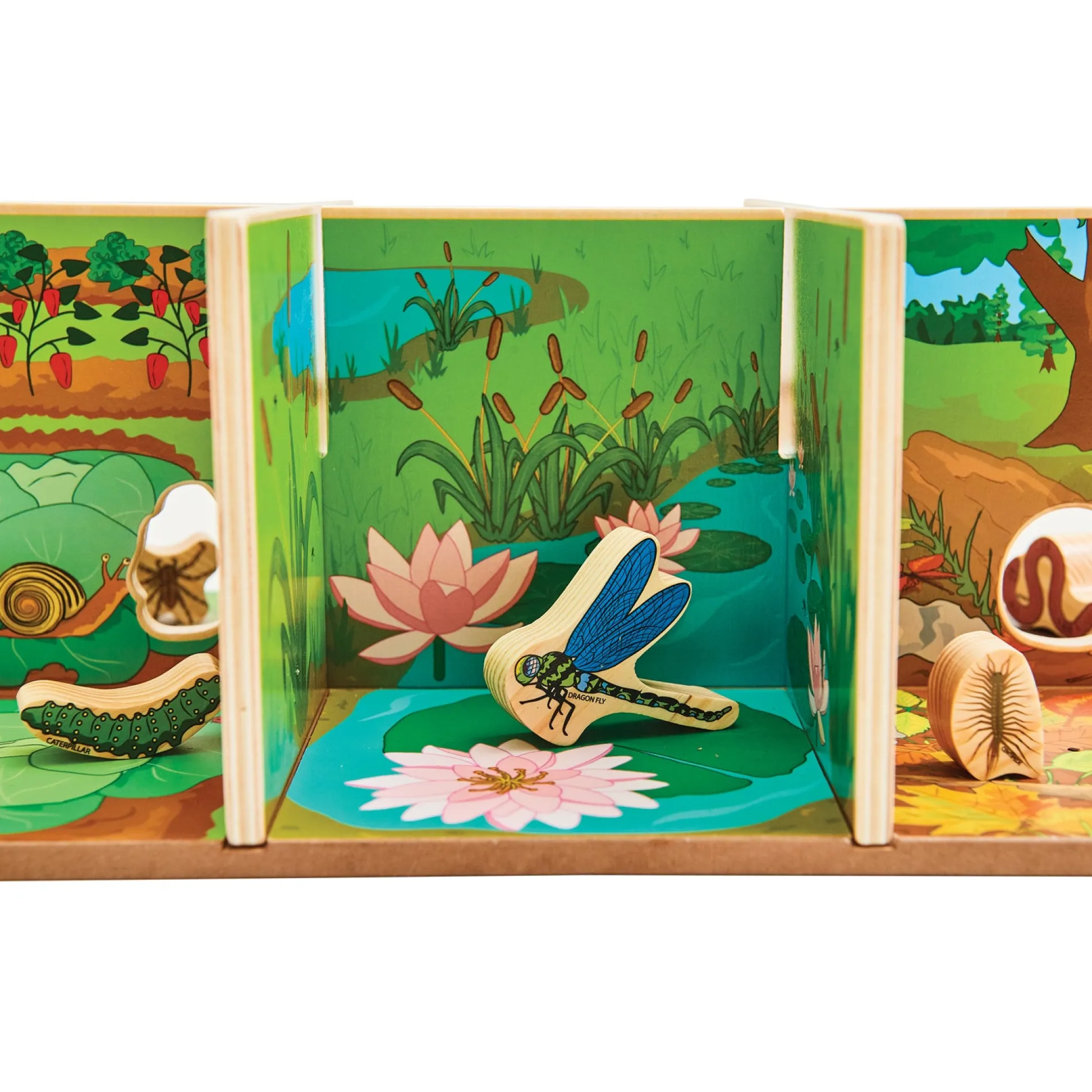 Educators Resource The Freckled Frog Minibeast Adventure Playset - Colorful Bug Blocks and Habitats - 15 Pieces* Preschool Building Sets & Blocks|Preschool Education Toys & Activities
