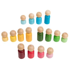 Educators Resource The Freckled Frog Rainbow Families - Imaginative Wooden Playset* Preschool Education Toys & Activities