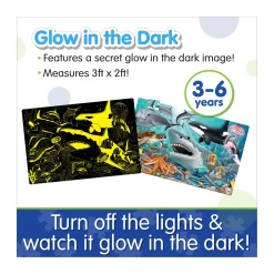 AreYouGame The Learning Journey Glow in the Dark Sea Life Floor Puzzle - 100 pc* Puzzles|Social & Emotional Skills