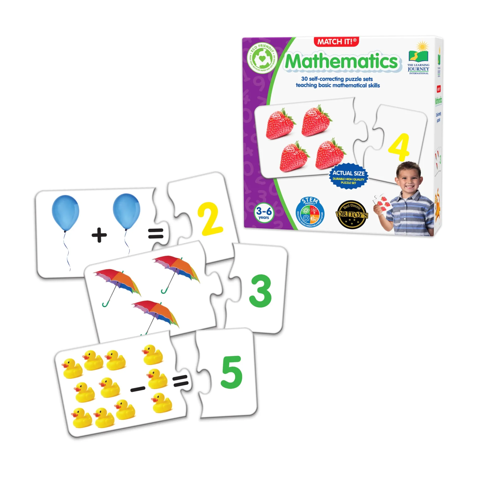 AreYouGame The Learning Journey: Match It! Mathematics - STEM Addition and Subtraction Game* Math Toys|Math, Counting & Time