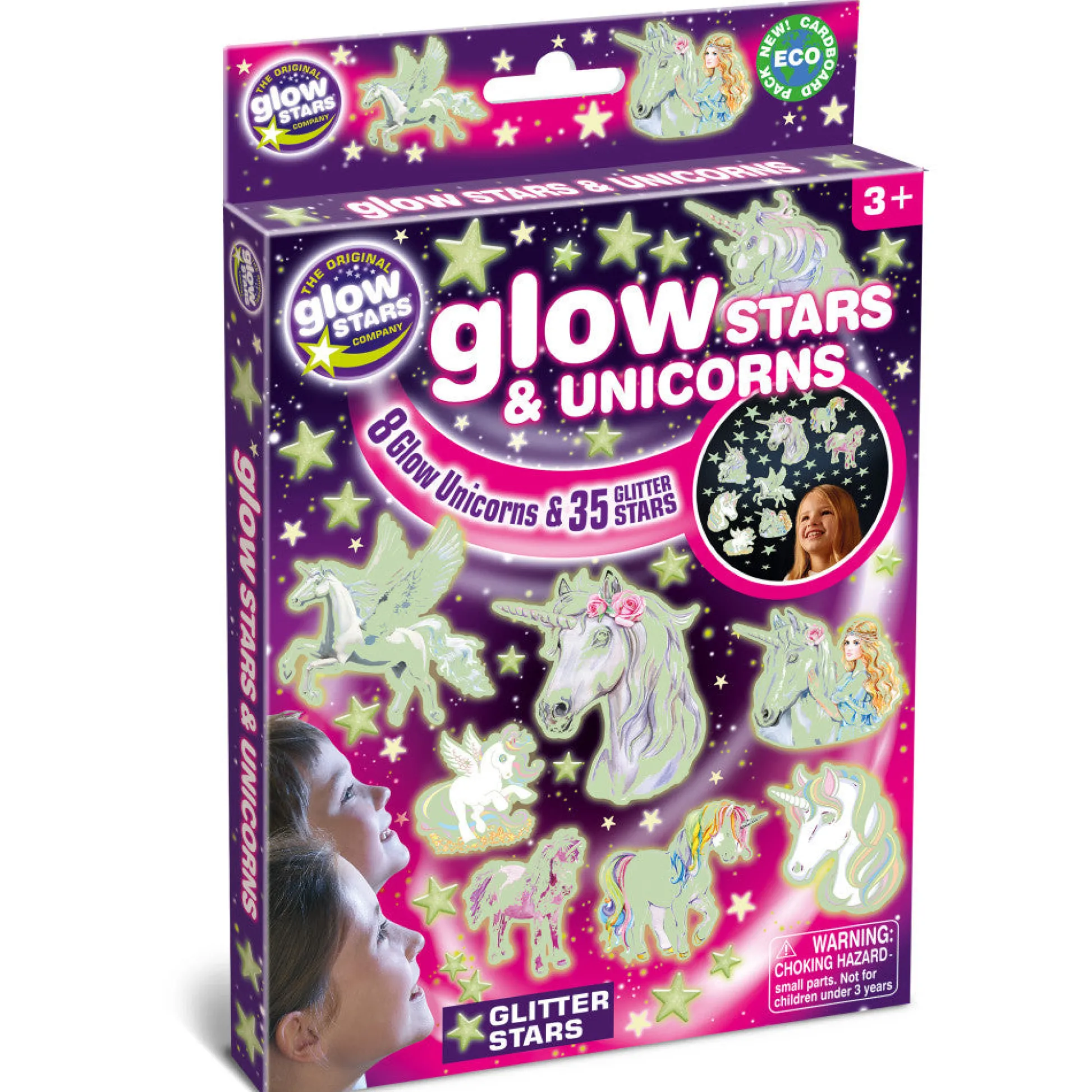 Flat River Group The Original Glowstars Glow-in-the-Dark Unicorns and Stars Room Decor Kit* Crafts & Activities