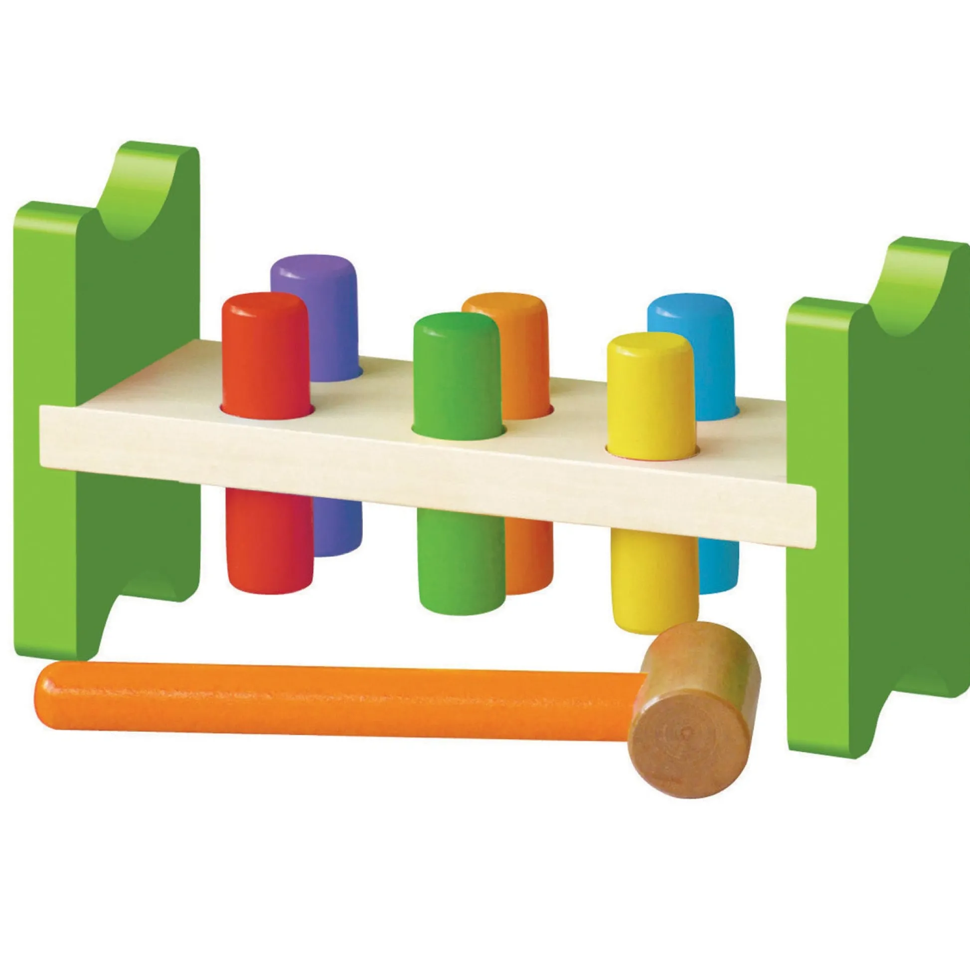 Educators Resource The Original Toy Company - Pound a Peg Classic Bench Toy - Colorful Wooden Pegs* Preschool Education Toys & Activities