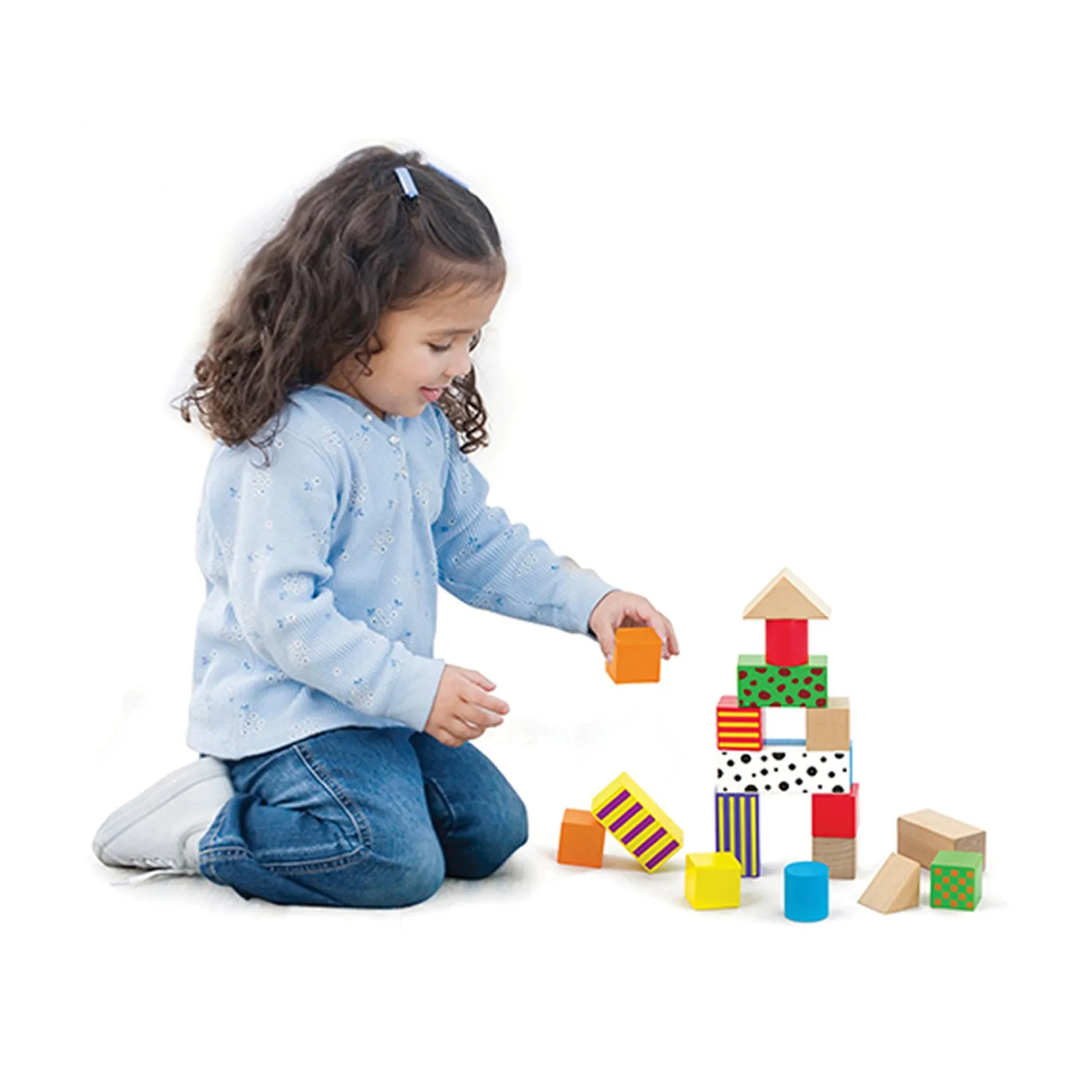 Educators Resource The Original Toy Company 50-Piece Wooden Blocks Set - Multicolor* Wood & Jumbo Blocks