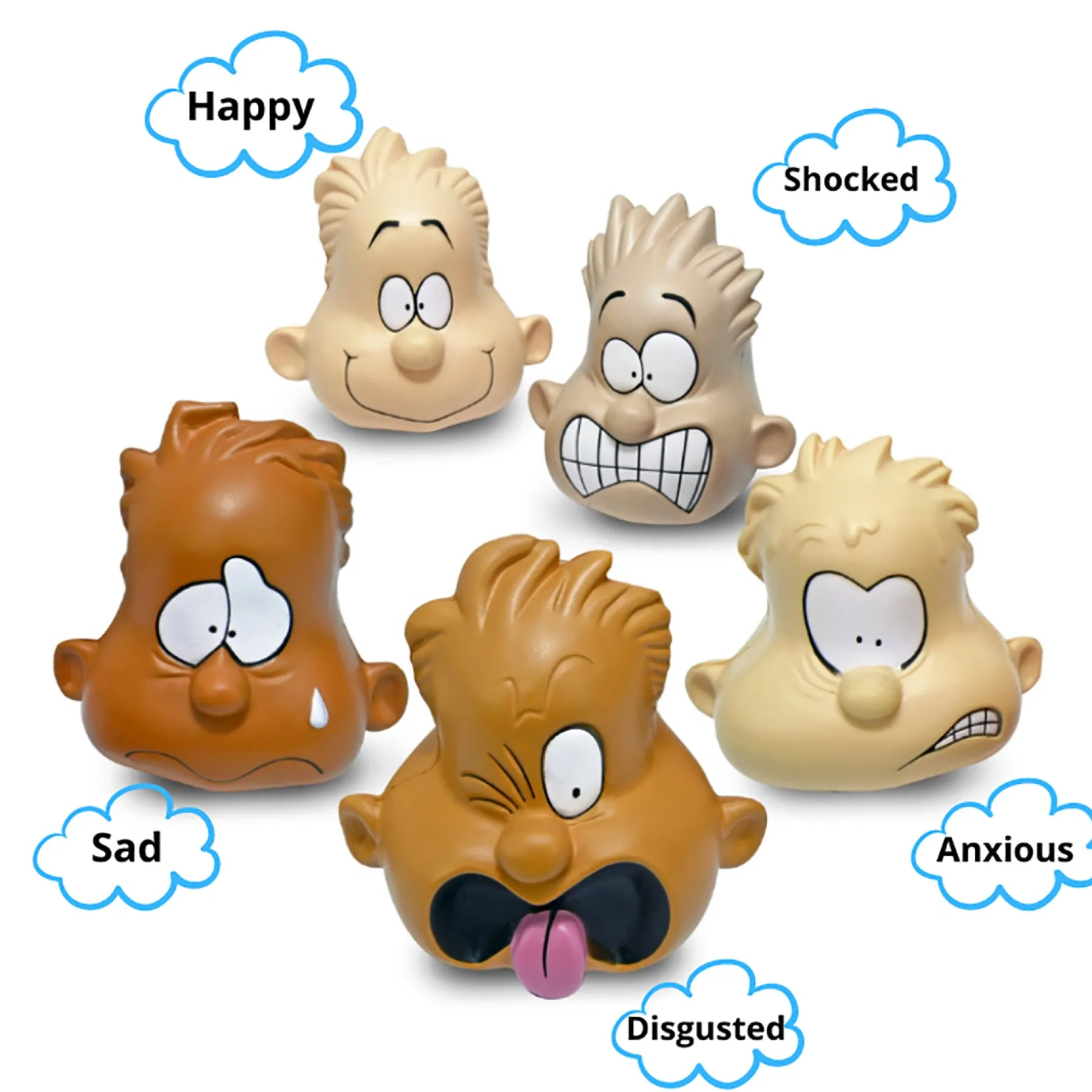 Educators Resource The Pencil Grip Feeling Heads, Multicultural - Emotion Expression Stress Balls* Social & Emotional Skills