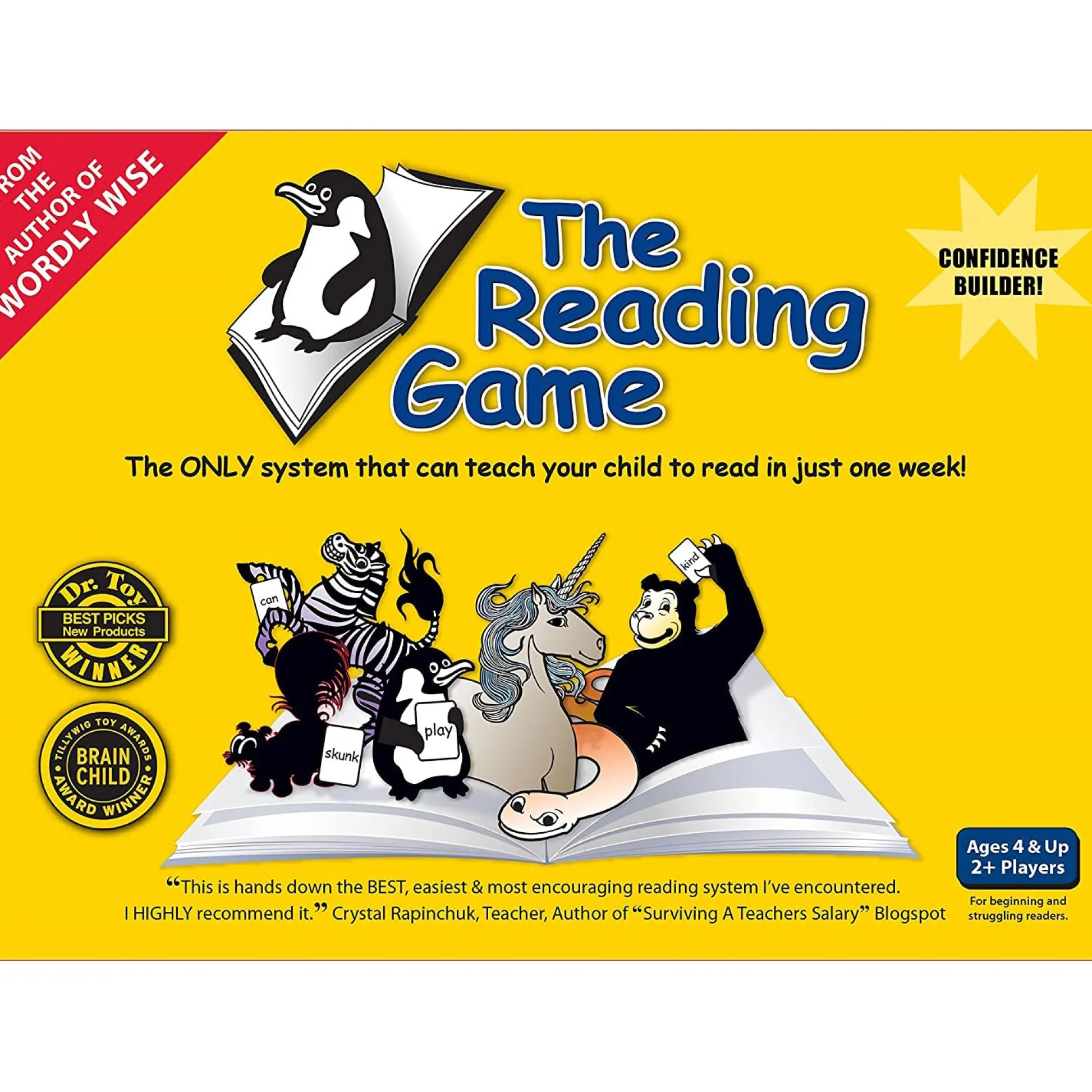 Educators Resource The Reading Game - 2nd Edition - Fast-Action Memory and Storybook Set*Kids Card Games|Kids Books