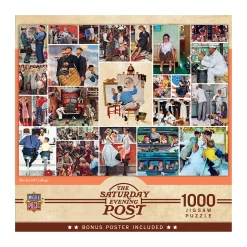 AreYouGame The Saturday Evening Post Norman Rockwell Collage Puzzle - 1000 pc* Puzzles