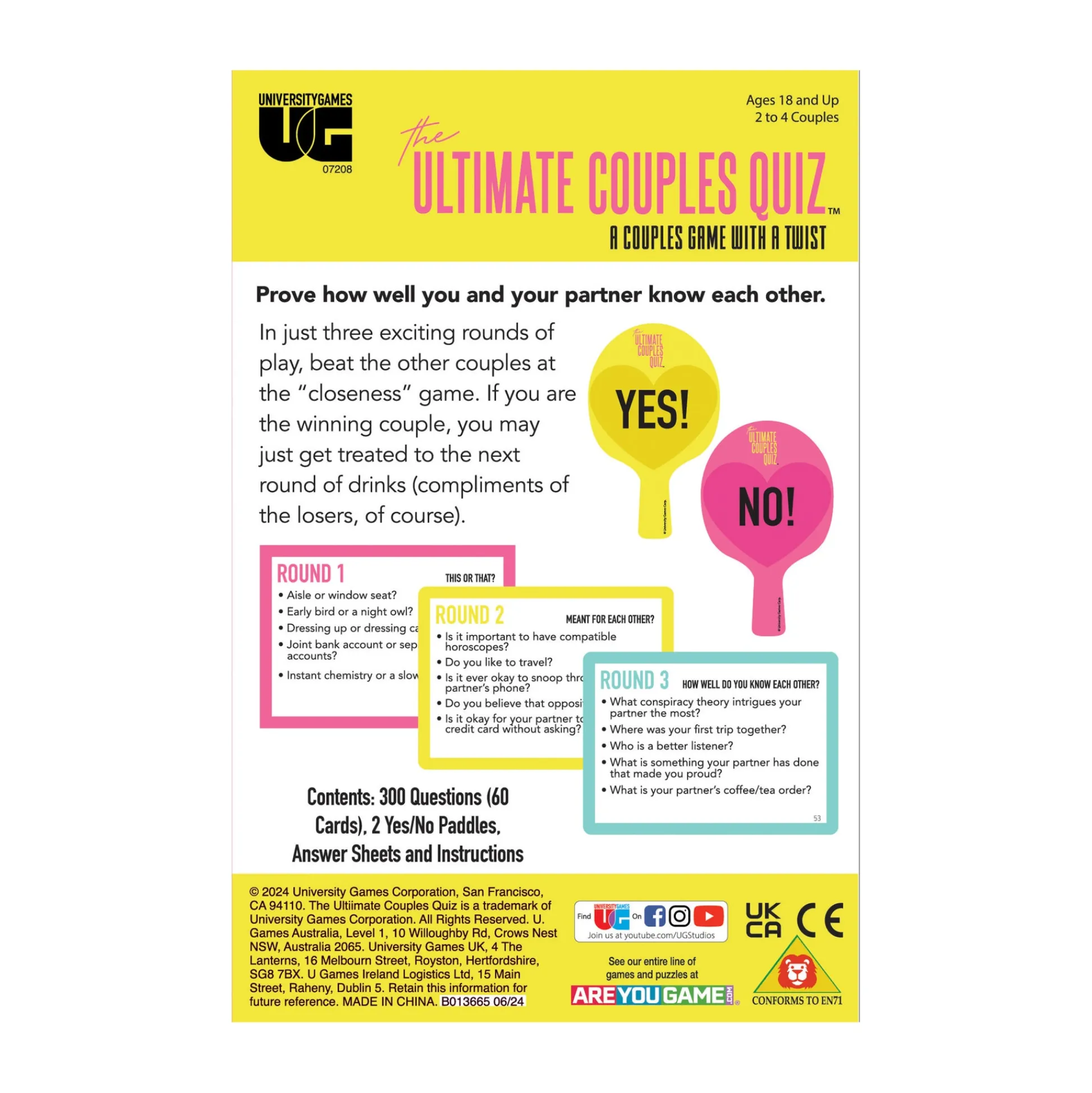 AreYouGame The Ultimate Couples Quiz: Date Night Edition* Card Games