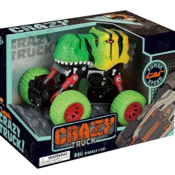 Flat River Group Thin Air Toys Crazy Truck Big Wheels Dinosaur Stunt Truck 4.5