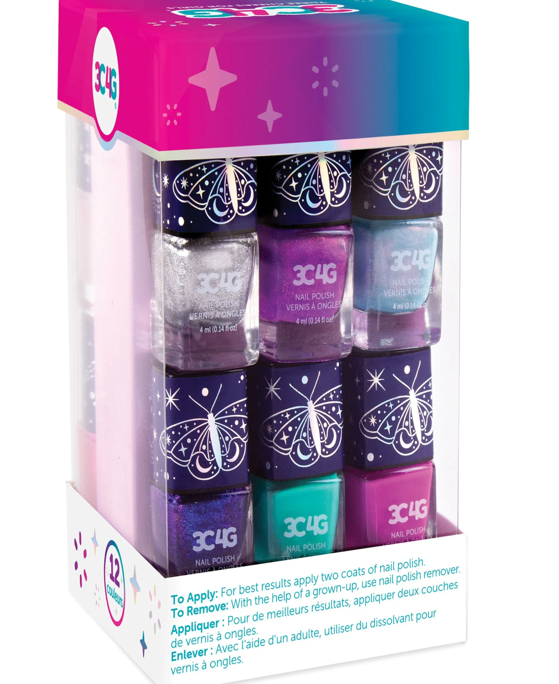 Flat River Group Three Cheers For Girls Celestial Collection Nail Polish Tower Set - 12 Colors* Drawing, Color & Painting