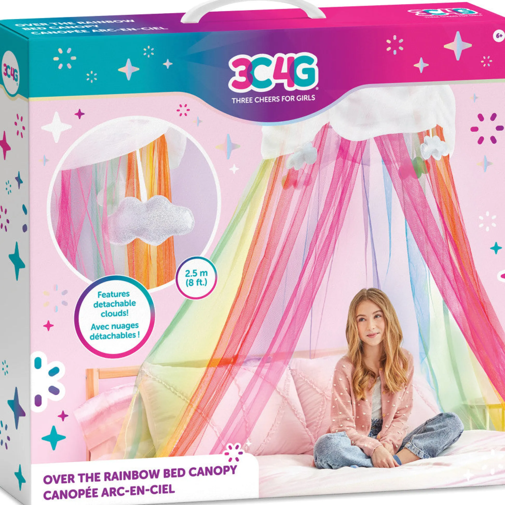 Flat River Group Three Cheers For Girls Rainbow Dreams Bed Canopy* Tents, Tunnels & Playhouses|Dress Up