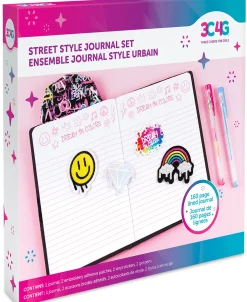 Flat River Group Three Cheers For Girls Street Style Graffiti Hoodie Journal Set with Gel Pens* Drawing, Color & Painting