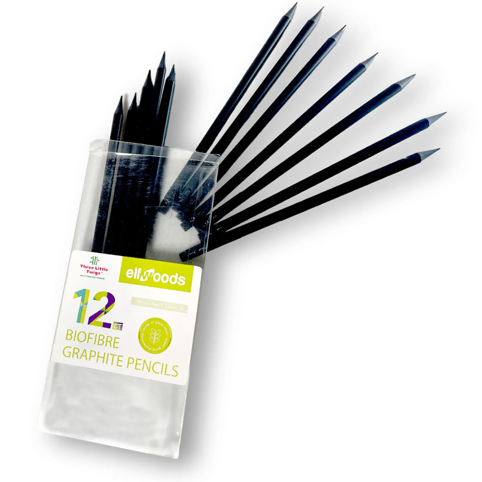 Flat River Group Three Little Twigs: Elfwoods: Biofibre Pencils 3pk Bundle* Drawing, Color & Painting