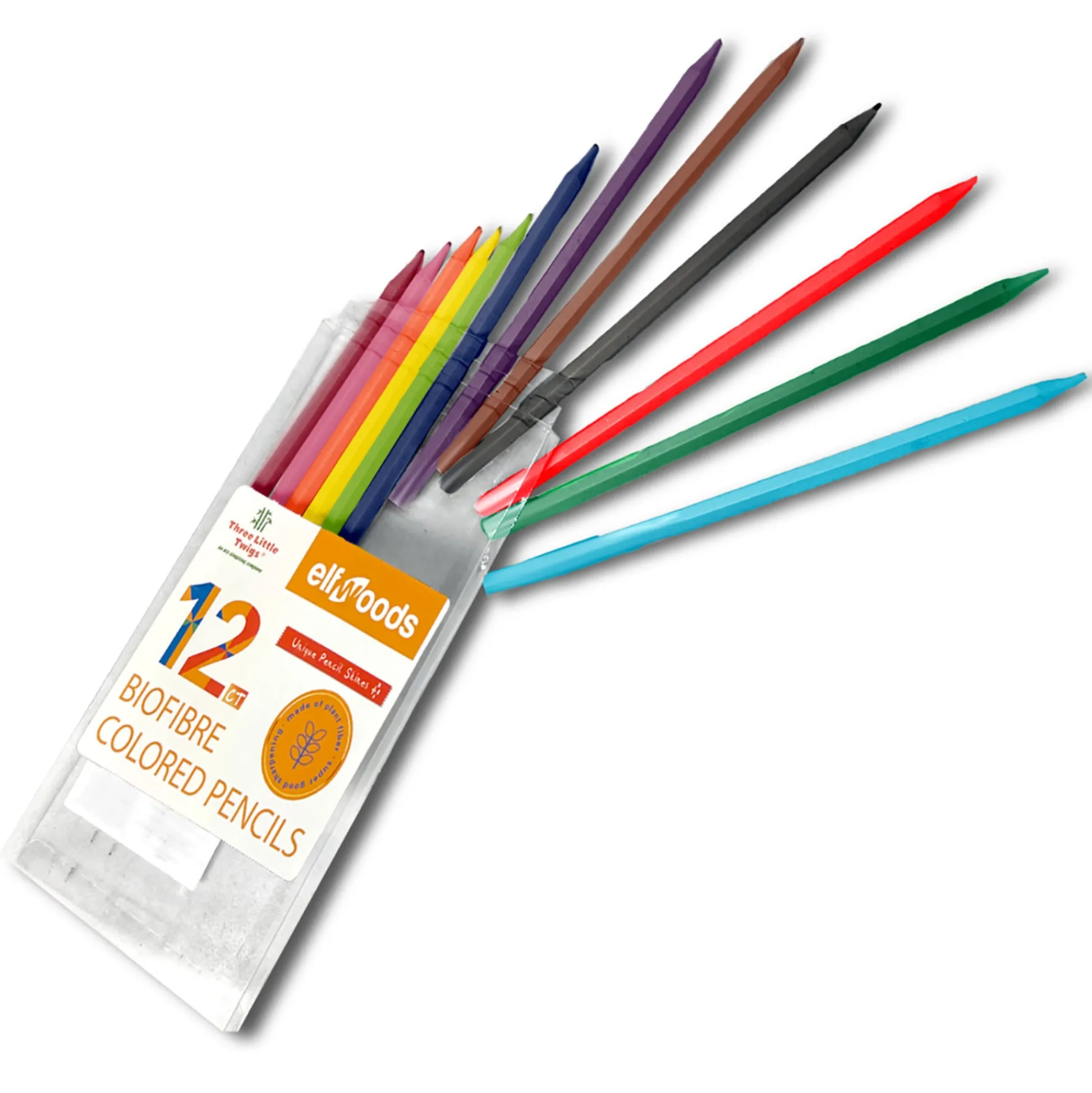 Flat River Group Three Little Twigs: Elfwoods: Biofibre Pencils 3pk Bundle* Drawing, Color & Painting