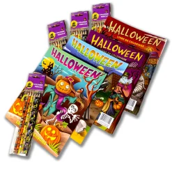 Flat River Group Three Little Twigs: Halloween 8pc Coloring Book & Pencil Bundle, Ages 3+*Kids Kids Books|Drawing, Color & Painting