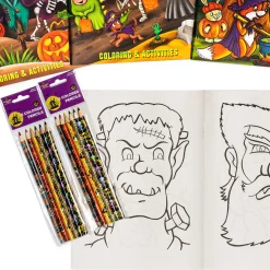 Flat River Group Three Little Twigs: Halloween 8pc Coloring Book & Pencil Bundle, Ages 3+*Kids Kids Books|Drawing, Color & Painting