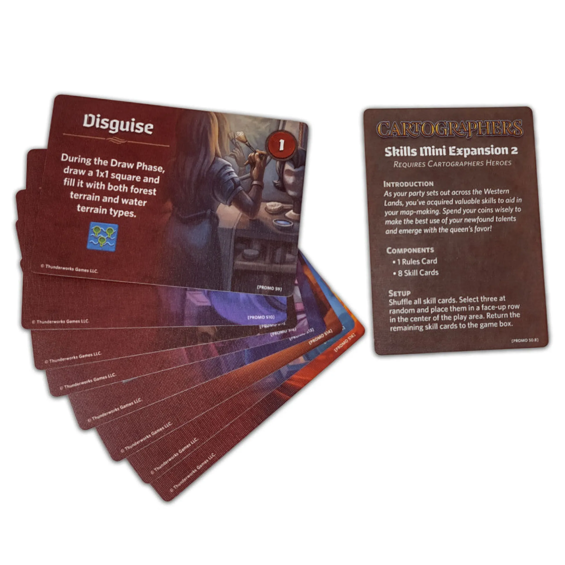 Flat River Group Thunderworks Games Cartographers Skills 2 Mini-Expansion Card Pack* Card Games
