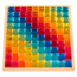 Educators Resource TickiT Gem Cube Mirror Tray - Colorful Sensory Exploration* Preschool Education Toys & Activities