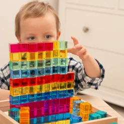Educators Resource TickiT Gem Cube Mirror Tray - Colorful Sensory Exploration* Preschool Education Toys & Activities