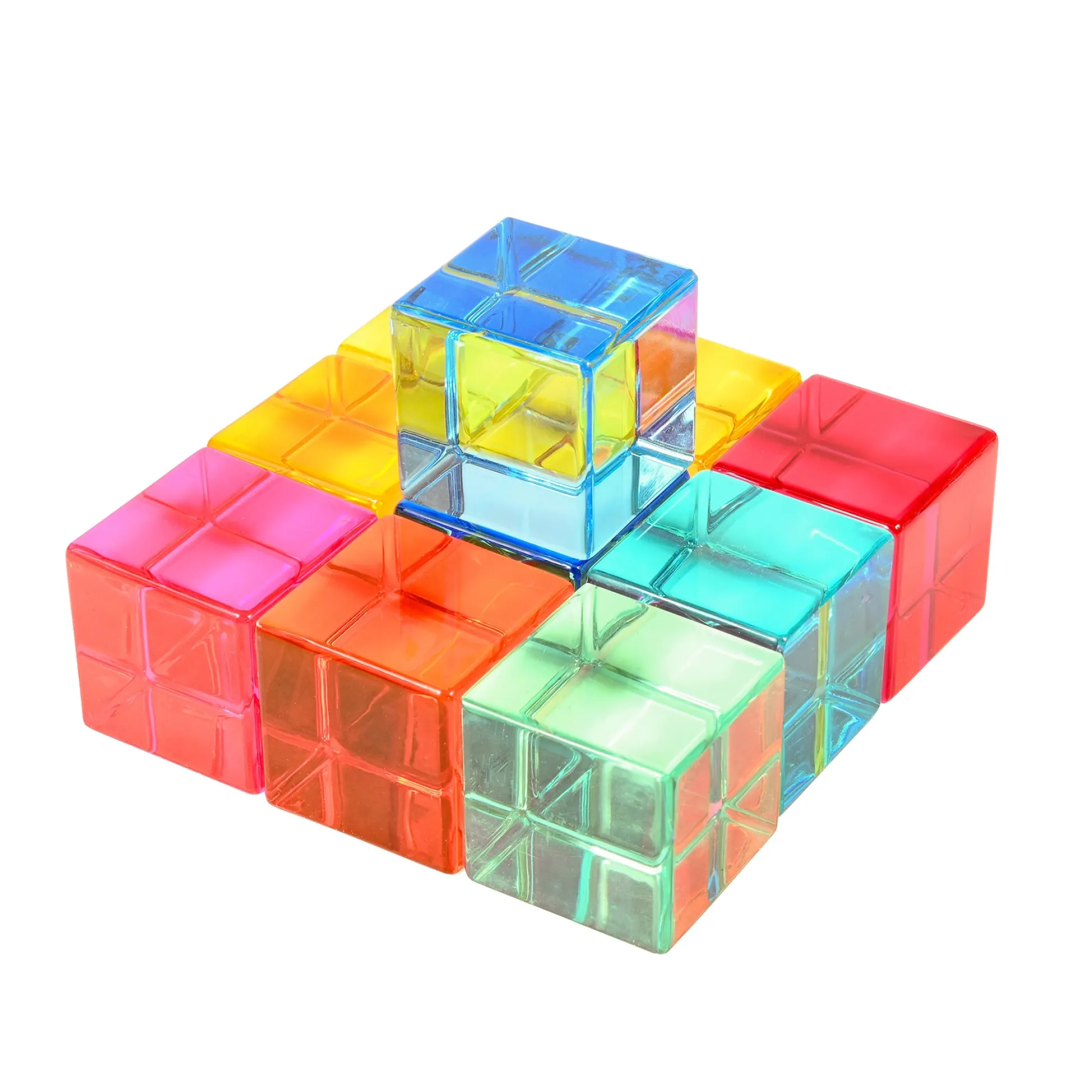Educators Resource TickiT Gem Cubes - Colorful Learning Fun Set of 10* Blocks, Sorting & Stacking Toys|Preschool Education Toys & Activities
