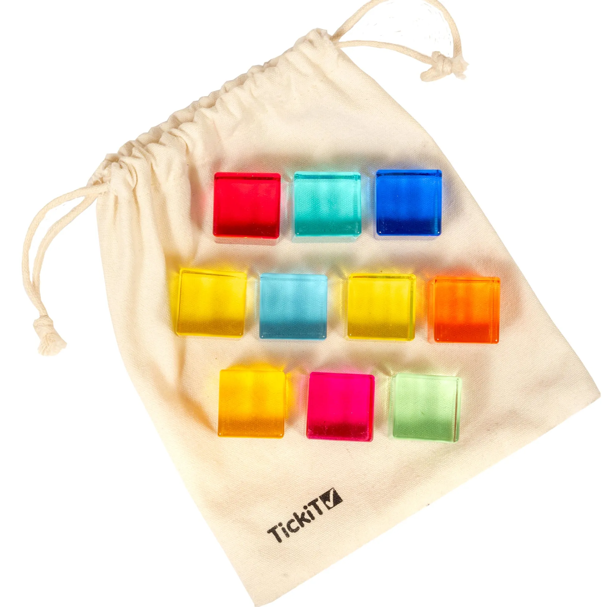Educators Resource TickiT Gem Cubes - Colorful Learning Fun Set of 10* Blocks, Sorting & Stacking Toys|Preschool Education Toys & Activities