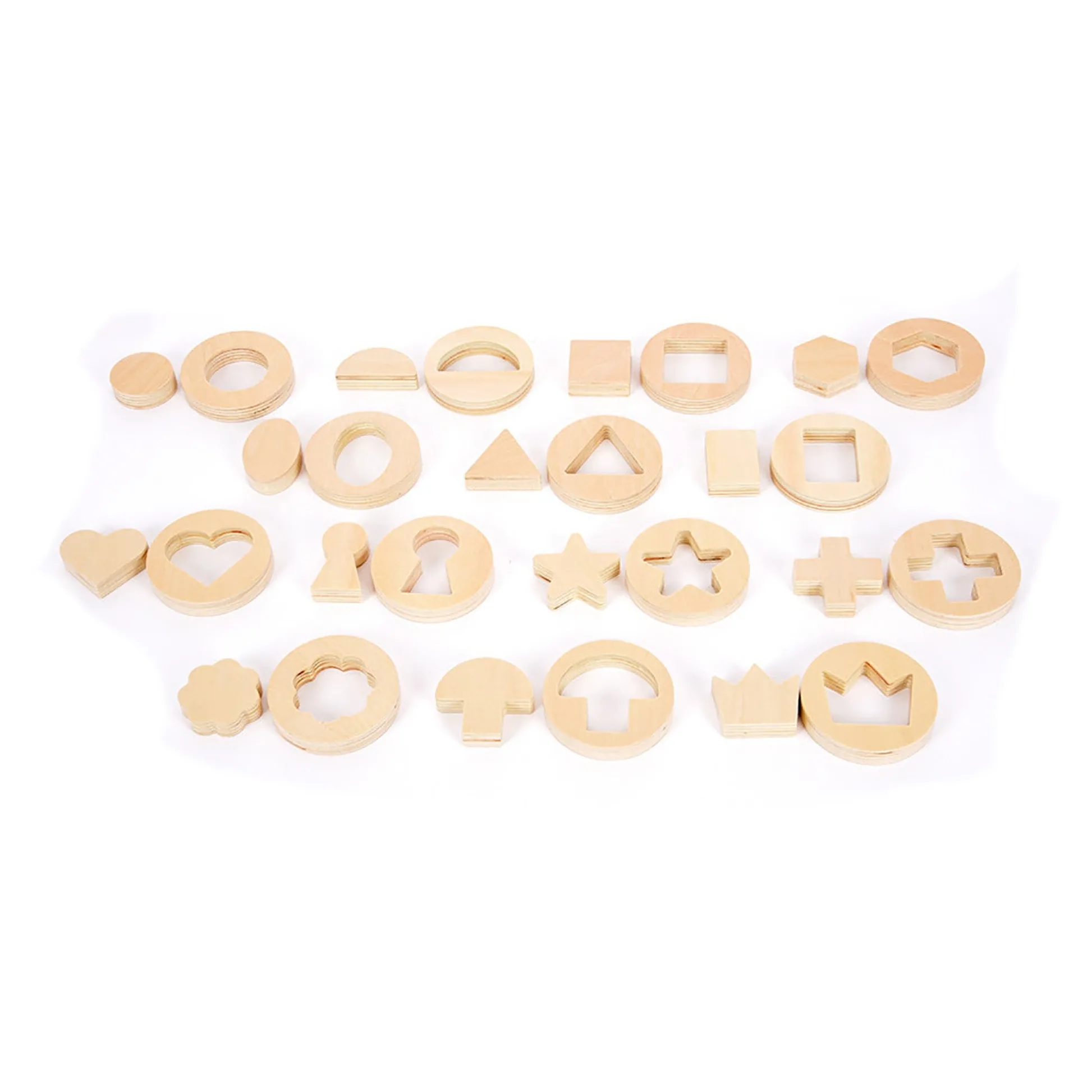Educators Resource TickiT Inside Outside Wooden Shapes - Educational Learning Toy* Preschool Education Toys & Activities