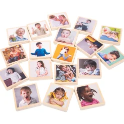 Educators Resource TickiT My Emotions Wooden Tiles - Educational Emotion Recognition Set - 18 Pieces* Social & Emotional Skills|Preschool Education Toys & Activities