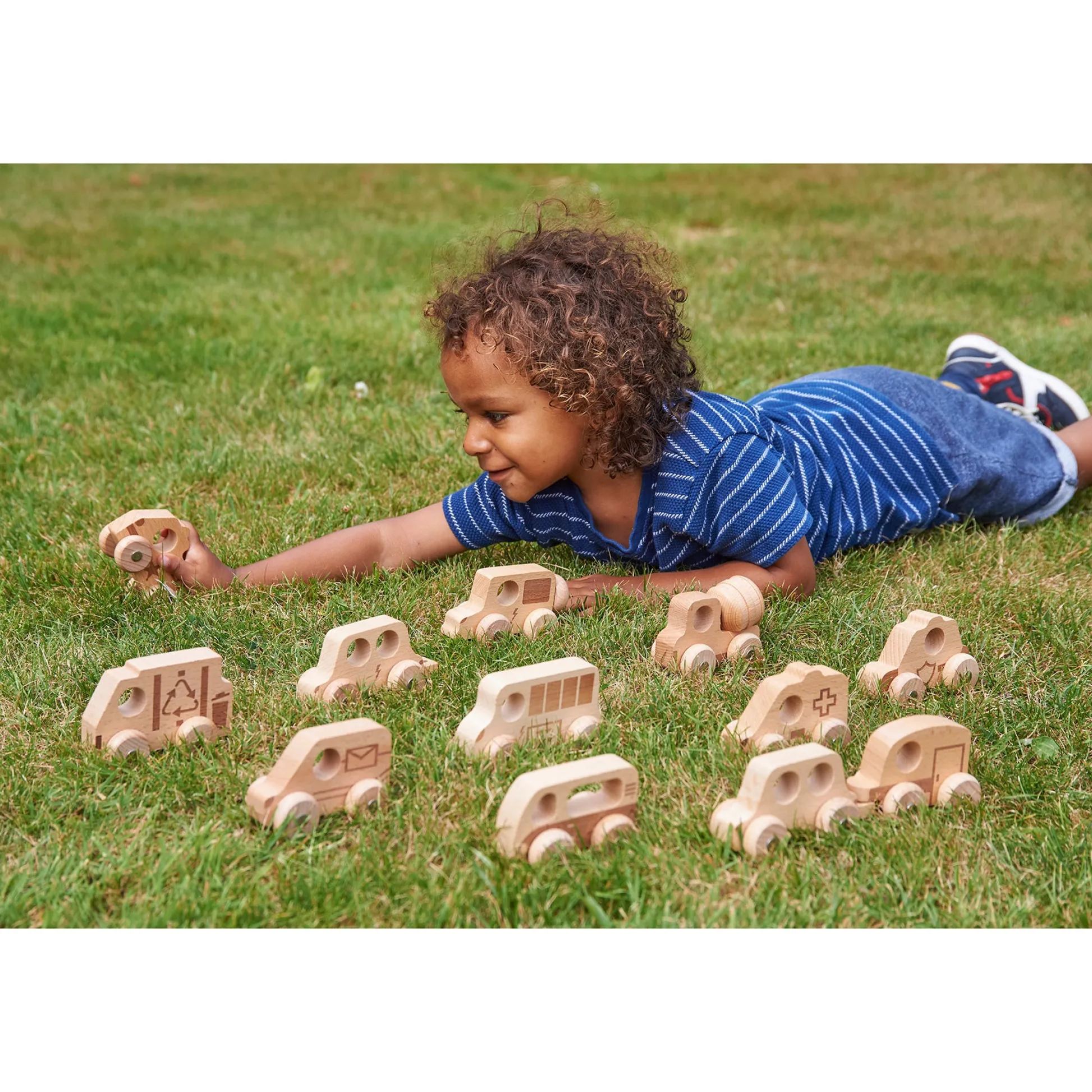 Educators Resource TickiT Natural Wooden Vehicles Set - 12 Piece Playset* Preschool Vehicles|Preschool Education Toys & Activities