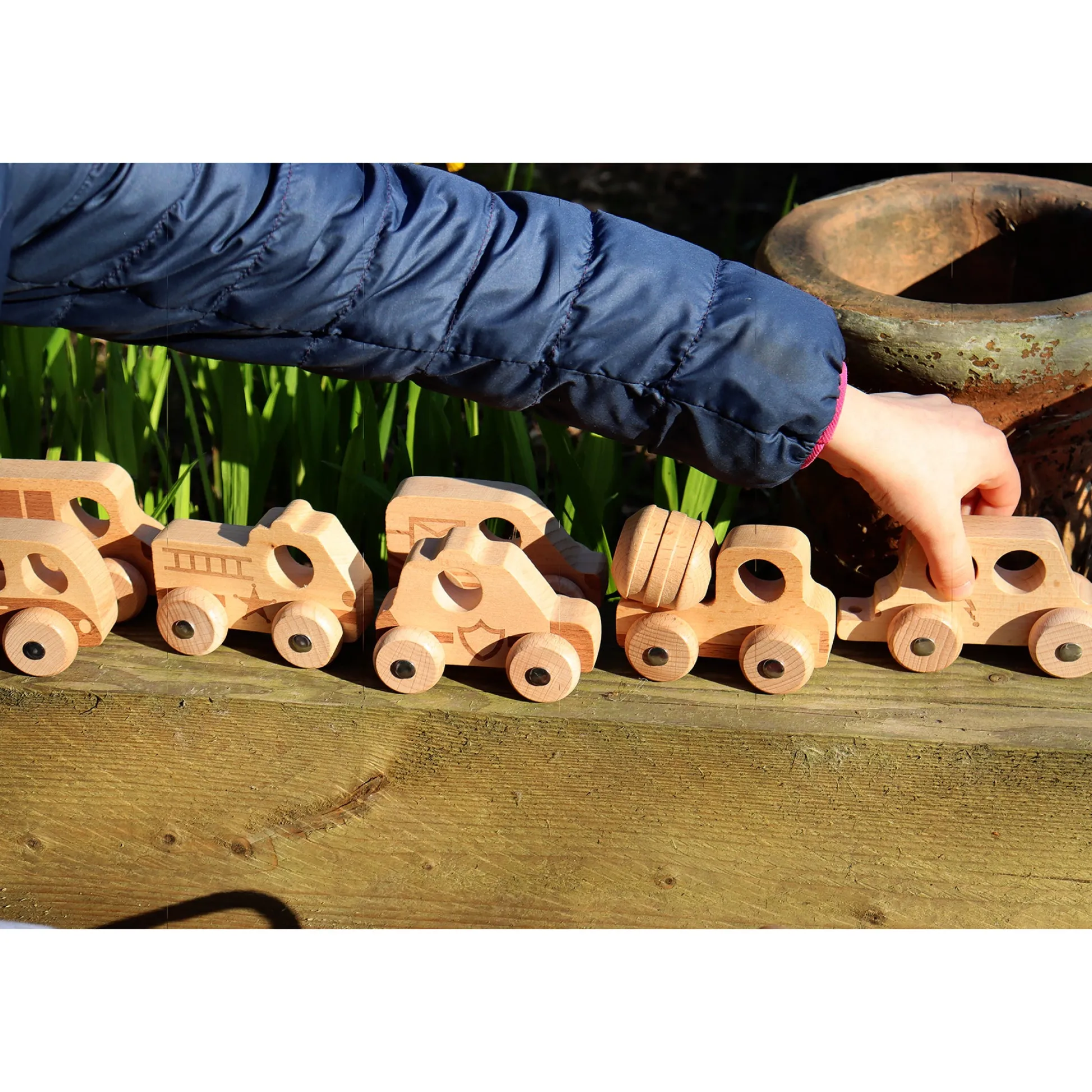 Educators Resource TickiT Natural Wooden Vehicles Set - 12 Piece Playset* Preschool Vehicles|Preschool Education Toys & Activities