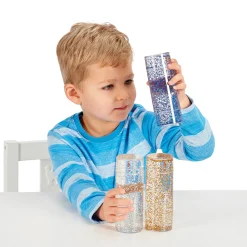 Educators Resource TickiT Sensory Glitter Storm Liquid Glitter Tubes - Set of 3 - Blue, Silver, Gold* Sensory & Fidget Toys