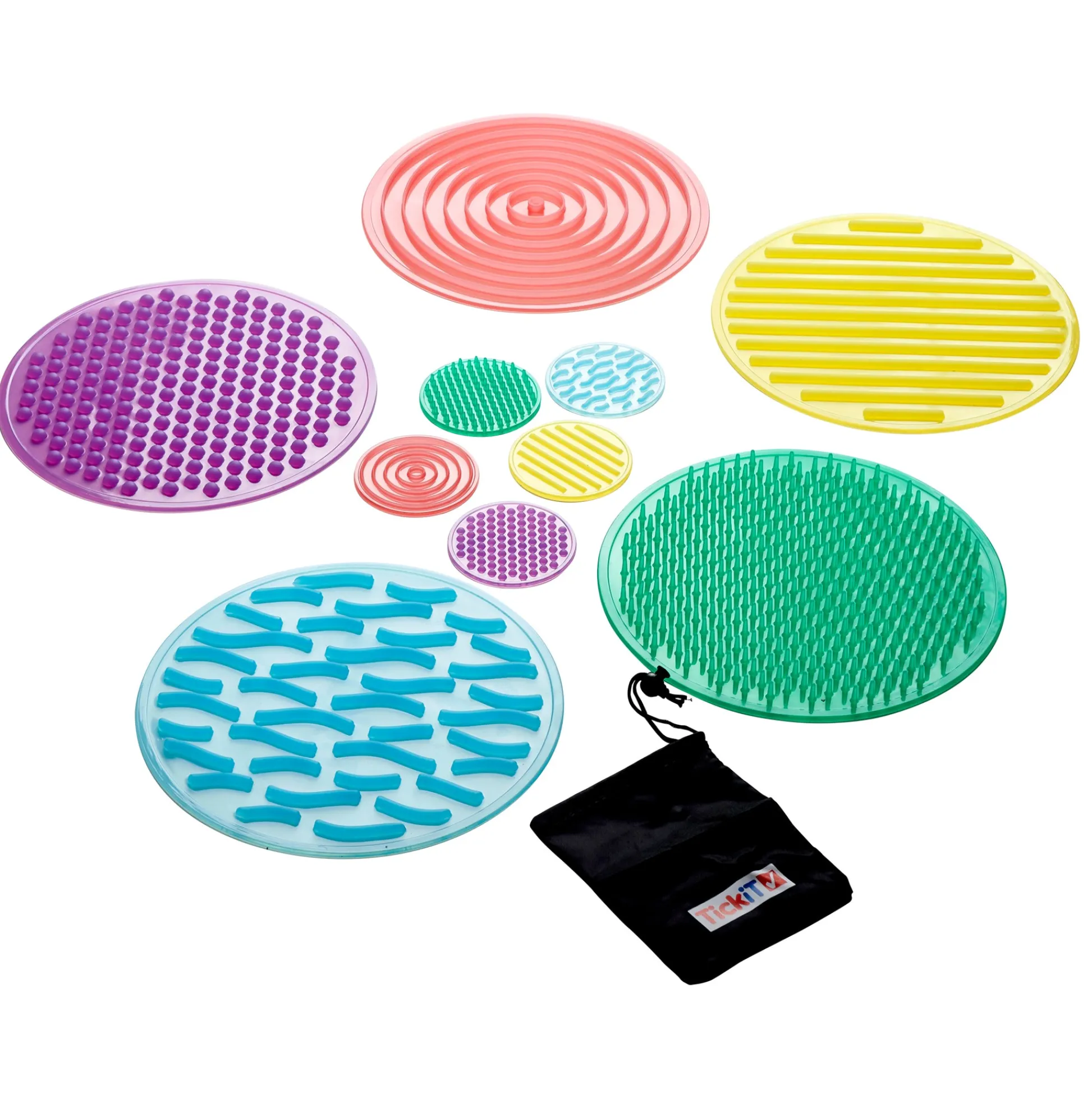 Educators Resource TickiT SiliShapes Sensory Circles - 10 Piece Tactile Texture Set* Preschool Education Toys & Activities