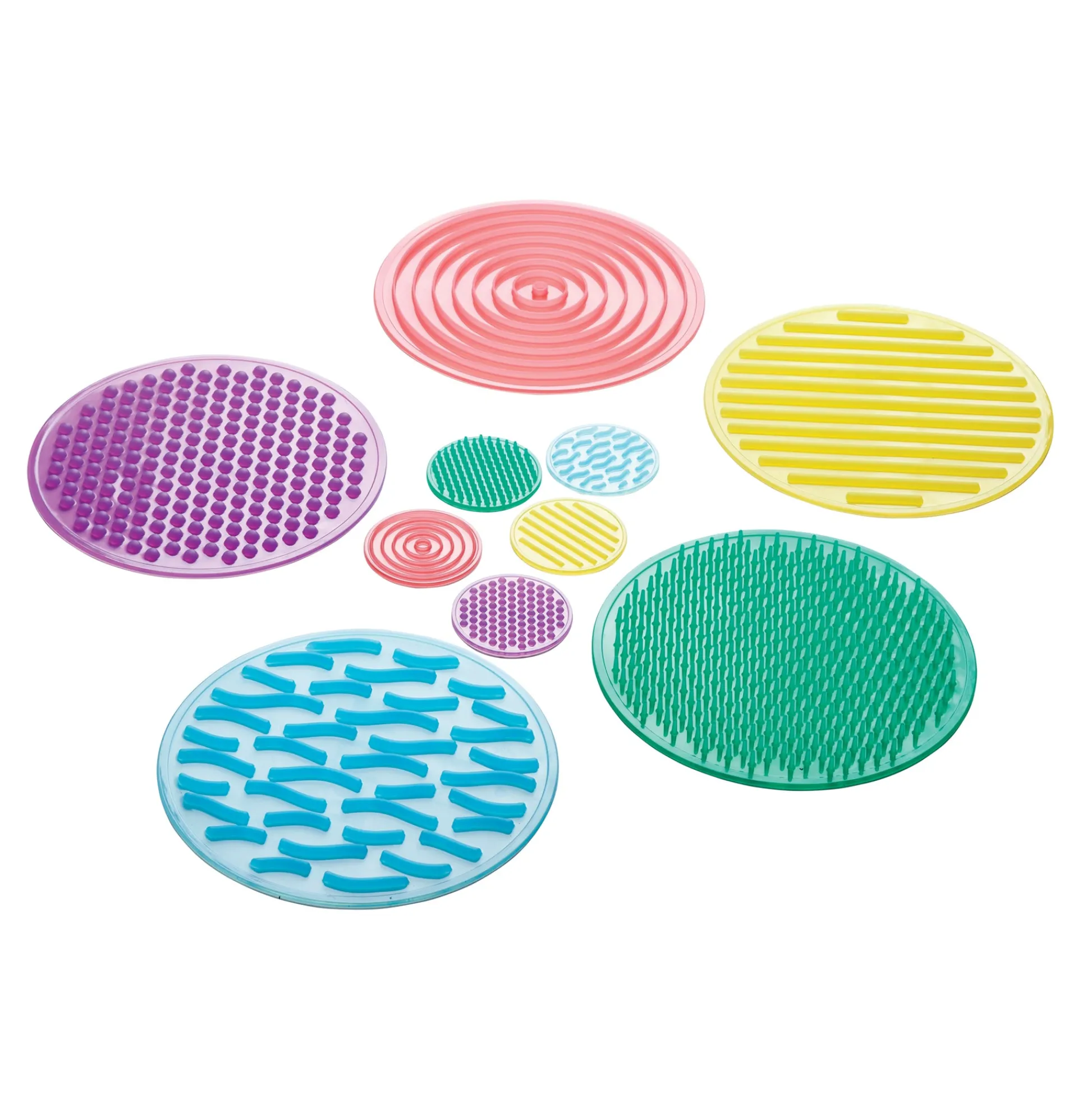 Educators Resource TickiT SiliShapes Sensory Circles - 10 Piece Tactile Texture Set* Preschool Education Toys & Activities