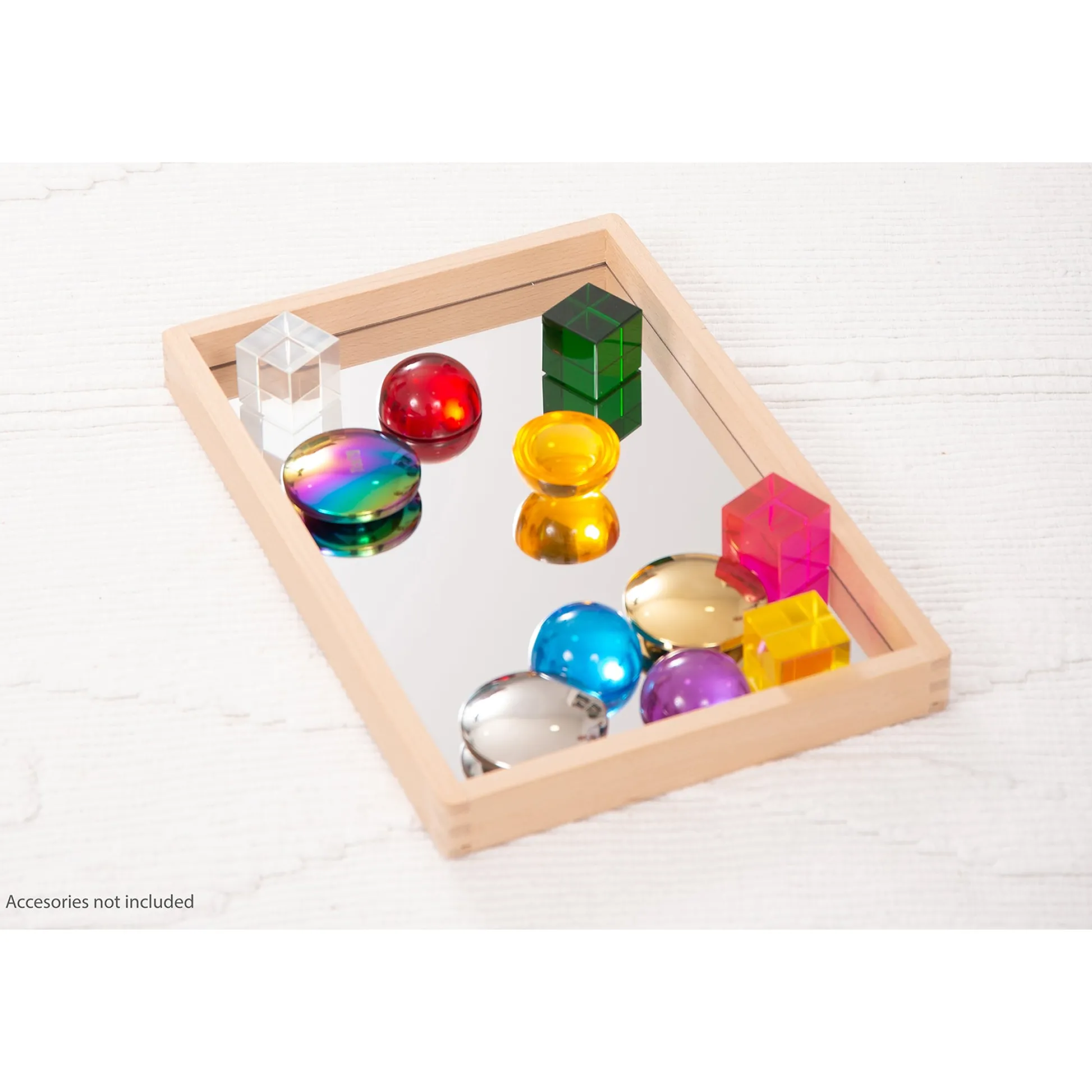 Educators Resource TickiT Small Wooden Mirror Tray - Reflective Learning Adventure* Preschool Education Toys & Activities