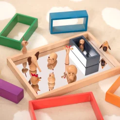 Educators Resource TickiT Small Wooden Mirror Tray - Reflective Learning Adventure* Preschool Education Toys & Activities