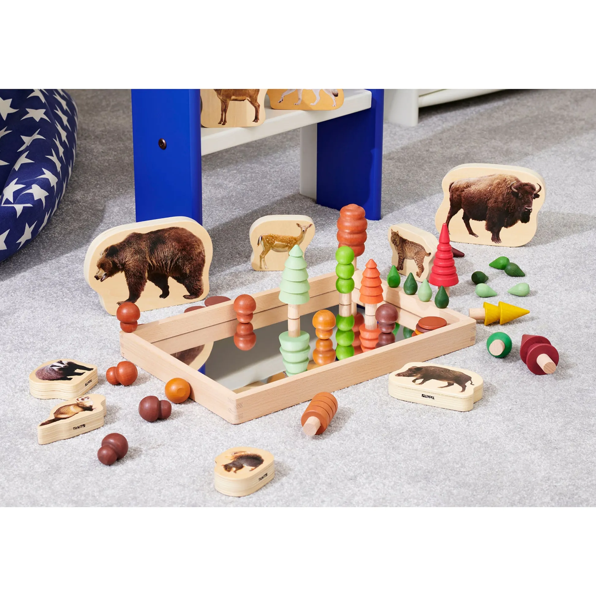 Educators Resource TickiT Small Wooden Mirror Tray - Reflective Learning Adventure* Preschool Education Toys & Activities