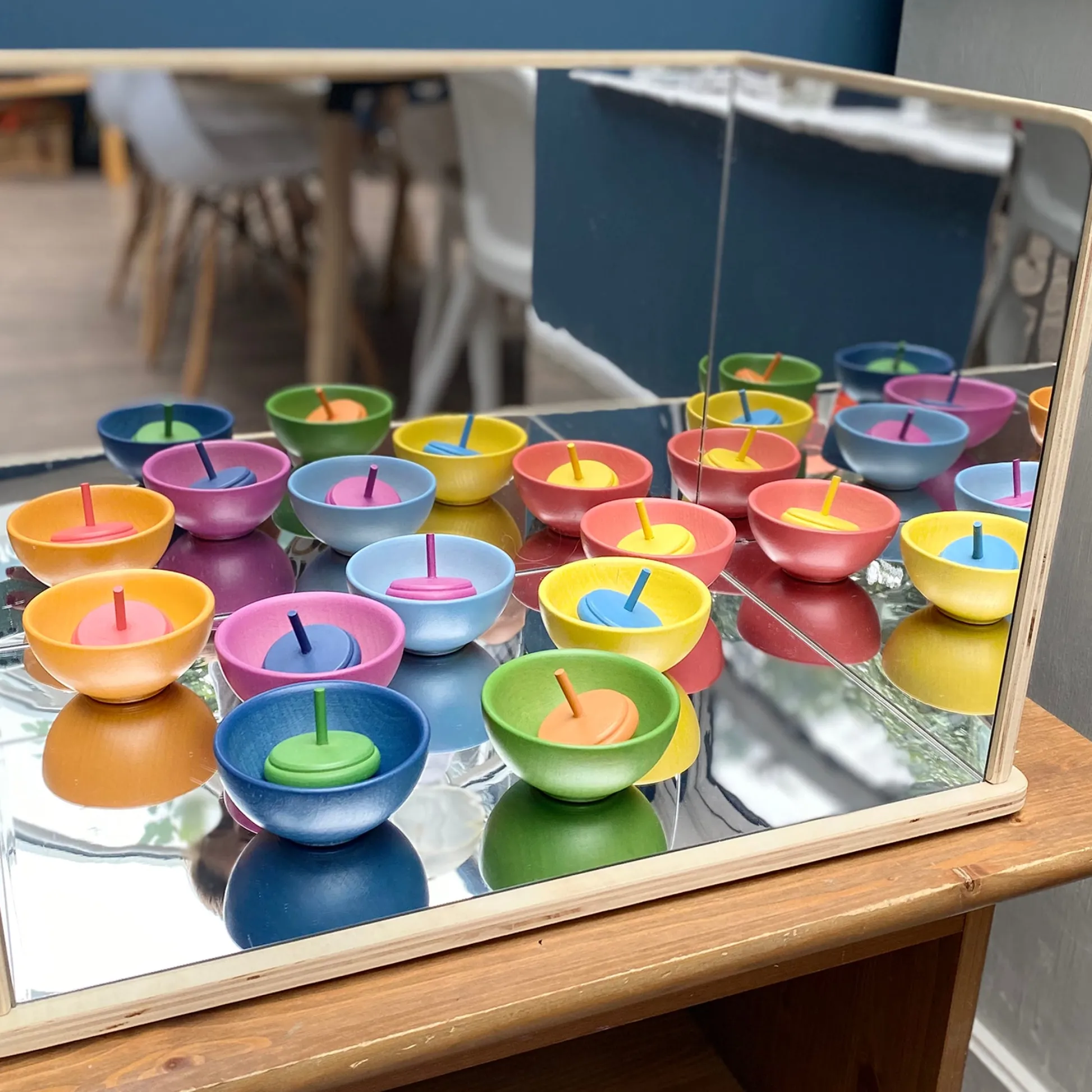 Educators Resource TickiT Wooden Exploratory Mirror - Interactive Discovery Panels* Preschool Education Toys & Activities